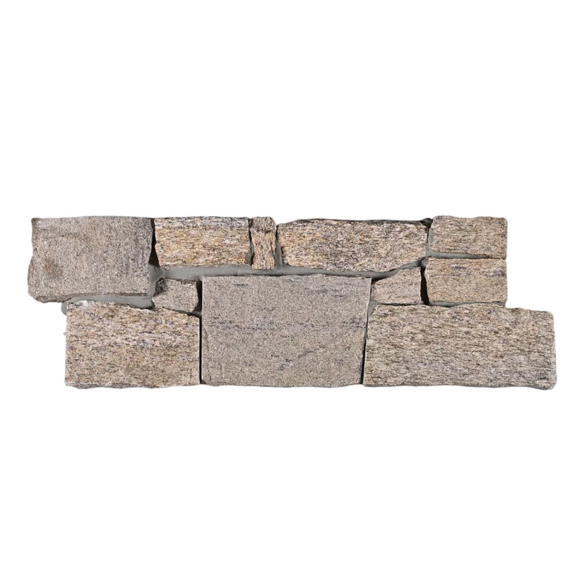Yellow Quartz Stone Veneer with Natural Split Surface