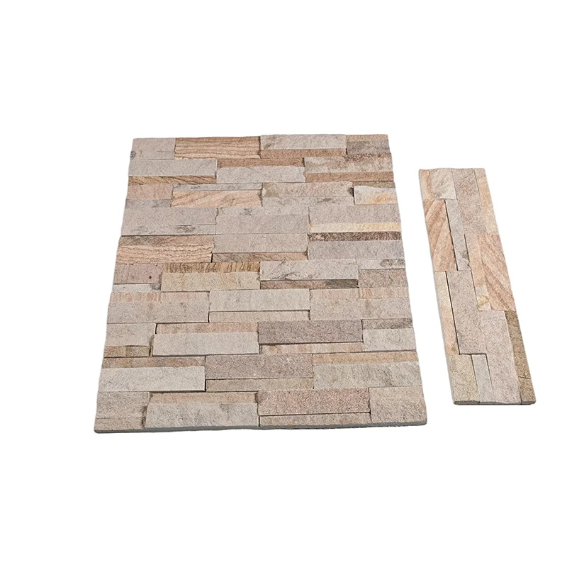 China Yellow Sandstone Stacked Stone Panel