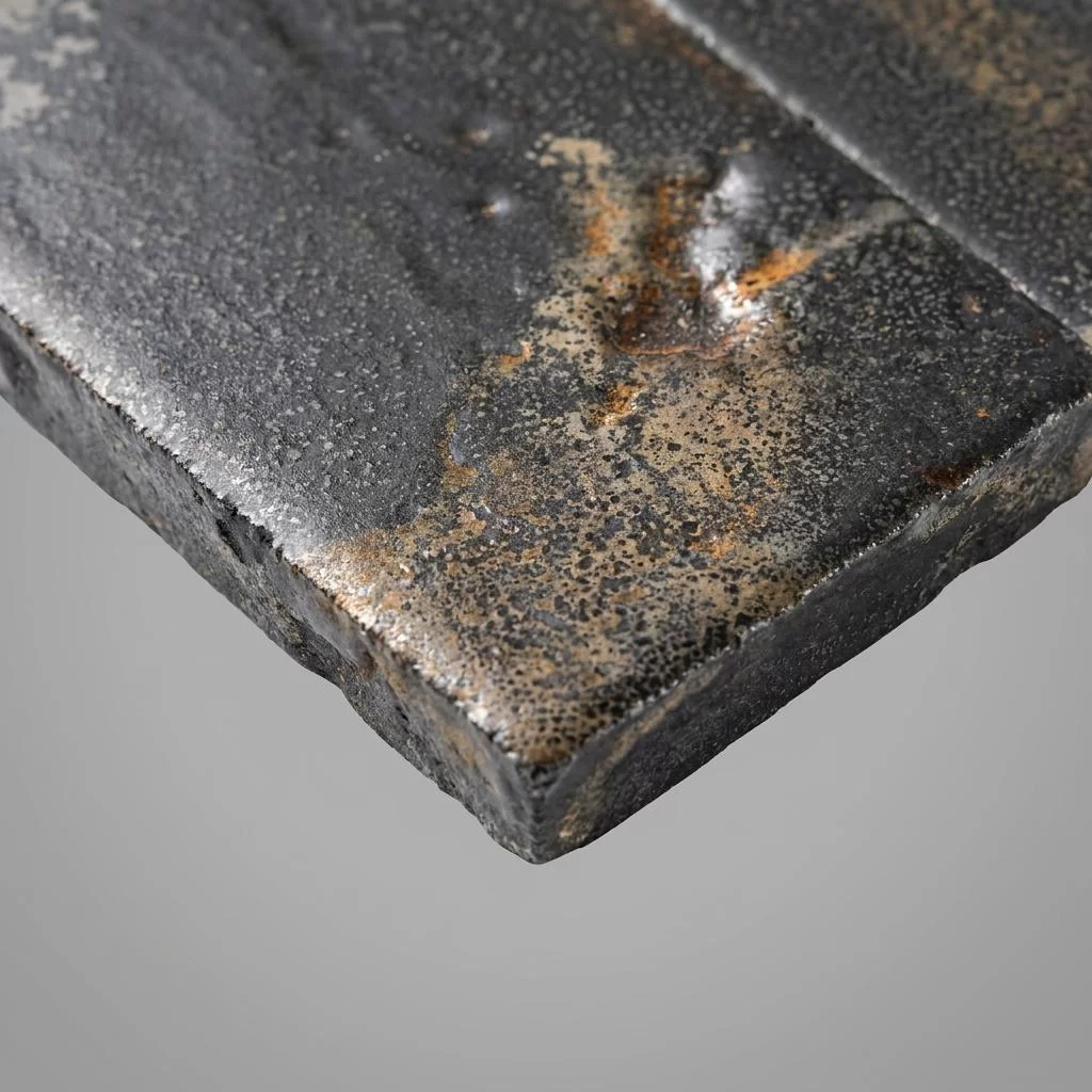 Metallic-Finish Oxidized Porcelain Tiles