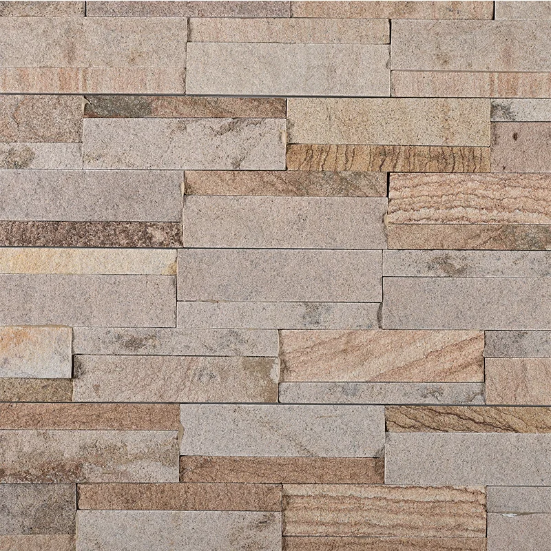 China Yellow Sandstone Stacked Stone Panel